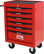 6 Drawers Rolling Tool Box on Wheels, Multifunctional Tool Chest Cabinet with Lock, Drawers Rolling Tool Cart Trolley Organizer Tool Storage Case for Warehouse,Garage,Workshop (Red)