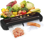 MEGAWISE Model B 2025 Vacuum Sealer | Powerful & Compact | One-Touch Automatic Food Sealer for Cold, Wet, Moist, and Dry Foods | Compatible with Thick, Medium, and Thin Bags | OMNI MACHINE (Black)