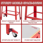 Universal Planer Stand with Wheels｜Heavy-Duty 700 lbs Tool Stand for Drill Press, Table Saw, Thickness Planer, Miter Saw｜Smooth Locking Pedal, MDF Top, Durable Metal Frame for Woodworking & Garage