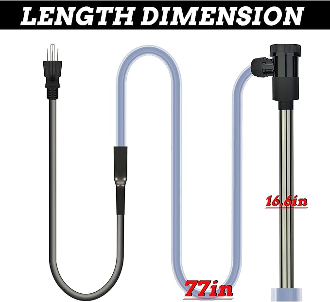 2000W Above-Ground Pool 316SS Immersion Water Heater with Wifi Timer & Temp Control – Portable Submersible Heater for Hot Tub, Baptismal Pool, Inflatable Pool, Baptistry, Bucket and Bathtub