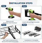 GarveeHome 2 Pack 2x6 ft Garage Storage Shelving Wall Mounted, 24 in-by-72 in 1600 LBS Heavy Duty Sturdy Storage Shelves, Wall Shelves Folding Storage Garage Organization for Warehouse, Laundry