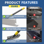 74" Garden Flat Scraper, Multifunctional Cleaning Shovel, Heavy Duty Manual Weeder Metal Floor Scraper Garden Tool for Lawn Digging, Weeding, Scraping, Ice Remove, Edging