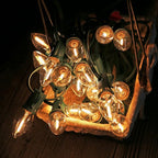 KGC 25Pack C7 LED Christmas Light Bulb, E12 Base LED Bulbs, 0.6W 2200K Warm White 50LM, Clear Plastic Night Lights C7 Replacement Bulbs for Christmas String Lights.