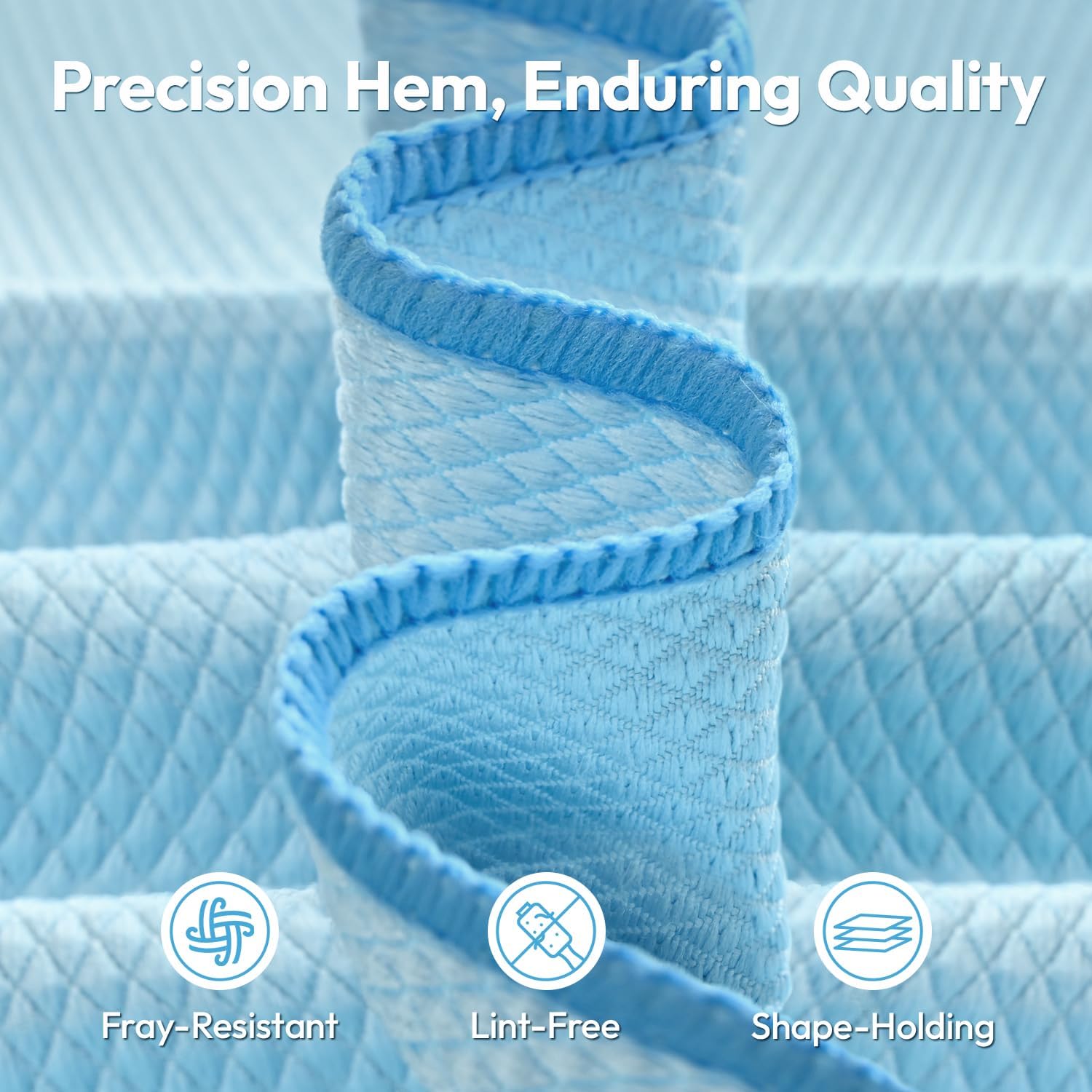 Nanoscale Microfiber Cloths 15.55”x 15.55”, Glass Window Mirror Stainless Steel Car Cleaning, Streak-Free, Lint-Free, Super Thick & Absorbent, Reusable, 6 Pack (White/Blue/Purple)