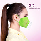 Miuphro KN95 Face Mask 50 Pack, Disposable Respirator Masks, 5 Layer Design Safety Mask for Protection, Ideal for Men and Women (Green)