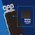 LIDER Minimalist Design Matte Finish Lighted Decorator Switch, Frameless Paddle Light Switch with Locator Light, Grounding Screw, 3-Way or Single Pole, 15A 120V, UL Listed, LS15-3W-BR, Brown