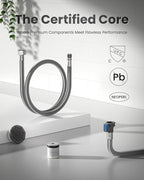 APPASO Brushed Nickel Kitchen Faucet, Single Handle Kitchen Faucet with Pull Down Sprayer, Stainless Steel High Arch, Neoperl Aerator, CUPC-Certified Pull-Out Hose, Water Supplies and Valve Core