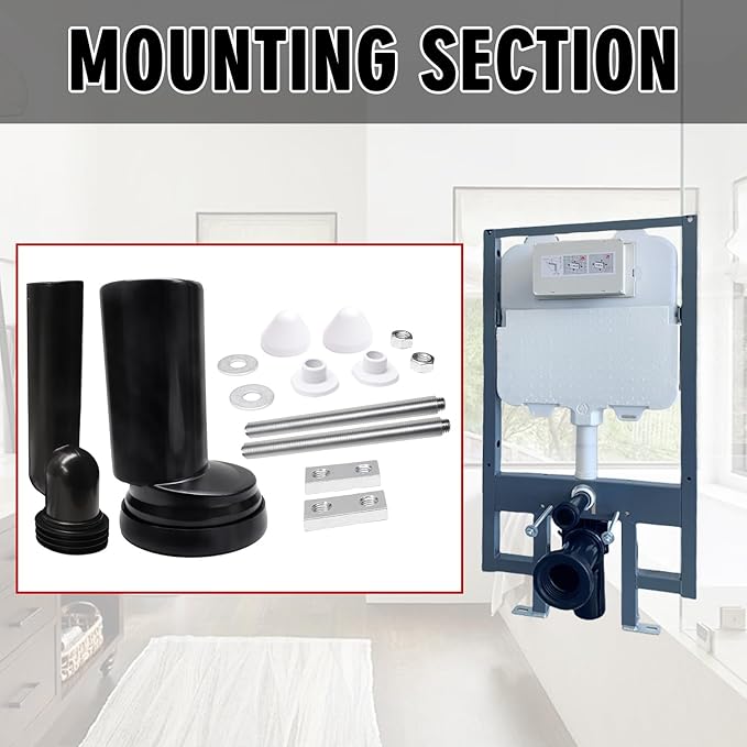 Wall-Hung Toilet Pipe Connector Compatible with Geberit 405.116 HDPE Bowl Connection Set,fit for Wall Hung Toilet Tank,with Fastening Material,Bidet & Bidet parts,N/A