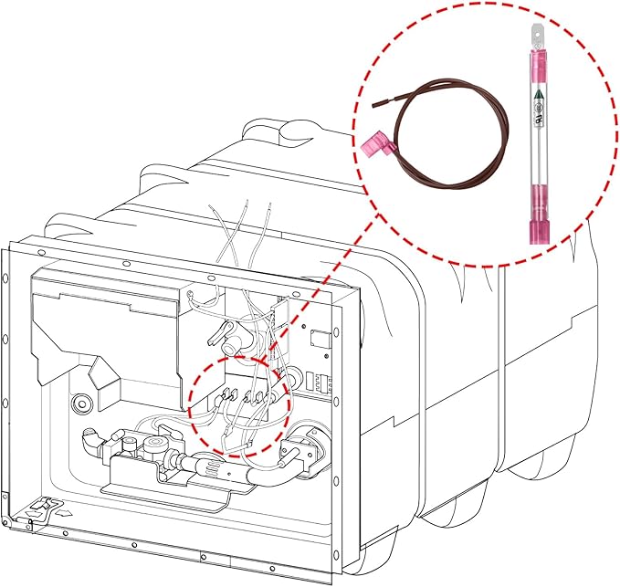 RV Water Heater Thermal Cutoff Kit - Replacement Parts Thermal Fuse - Compatible with Atwood 91447 93866 Models # GCH6-4E GCH6-6E G6A-7E G6A-8E GC6AA-9E GCH10A-2E G610-3E GH610-3E XT Series (4 Pcs)