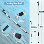 Lineslife High Ceiling Duster Kits with 4-8ft Heavy Duty Extension Pole,Extendable Reusable Cobweb,Window Cleaning Squeegee,Ceiling Fan Duster,Boat Hook, for High Roof and Glass Surfaces