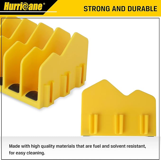 HURRICANE Pliers Organizer Rack - 10-Slot Extendable Tool Organizer, Non-Slip Rubber Base, Yellow, Fit 3" H, 1 Pack