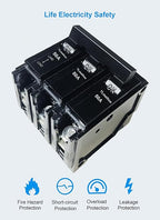 Q350 50-Amp Three Pole Type QP Circuit Breaker Plug-in Mount Standard MCB Thermal Magnetic Protection, 10KA 120/240V, Compatible with Siemens PL and ES Series Load Centers(3P 50A)