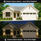 KIZON Smart Porch Lights 2 Pack, RGB Modern Outdoor Wall Lights Dusk to Dawn Exterior Lighting Fixture App Control with Remote, Up and Down Outdoor Sconce Lights for House Patio Garage, ETL Listed