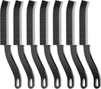 [7-Pack] Hard Bristle Crevice Cleaning Brush - Grout & Gap Crevice Brush for Window Tracks, Bathroom Corners, Kitchen Sink -Ergonomic Curved Handle Protects Hands, Cleaning Products Essential