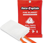 SecuCaptain Emergency Fire Blanket for Home and Kitchen - 40"x40" Flame Suppression Fiberglass Fire Blankets for House Camping Car Warehouse Office Emergency Survival Safety