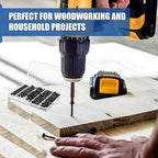 Wood Screws Assortment Kit, 168 PCS, High Hardness Phillips Drive Screws Set, Black Flat Head Wood Screws, Carbon Steel, 5 Sizes, Self-Tapping Screws for Wood, Drywall, Slate