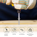 White Head 50 PCS #12X2 Stainless Steel Phillips Flat Head Wood Screws,Stainless Steel 18-8 A2(304) Screw,Home Screw Kit by QISHENG