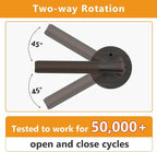 Amerdeco 3 Pack Oil Rubbed Bronze Door Handles Interior, Knurled Privacy Door Handles, Heavy Duty Door Lever for Bedroom or Bathroom, Reversible Keyless for Left Right Handed Doors AM0016