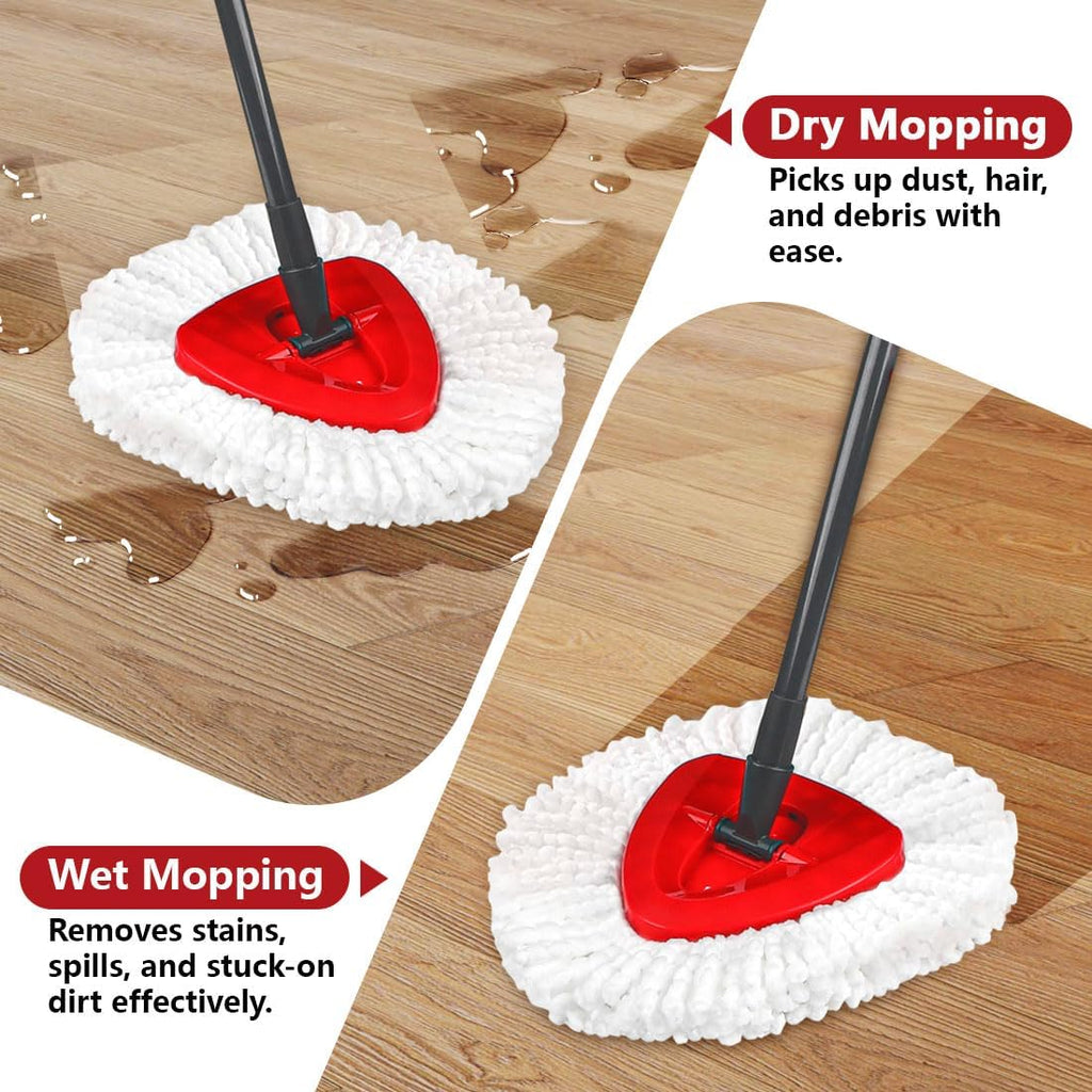 20 Pack Mop Heads Replacements for O-Cedar EasyWring Spin System, Microfiber Spin Head Mop Refills Bulk, Deep Clean, Machine Washable Mop Replacement Heads for Home and Commercial