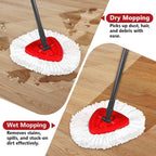 20 Pack Mop Heads Replacements for O-Cedar EasyWring Spin System, Microfiber Spin Head Mop Refills Bulk, Deep Clean, Machine Washable Mop Replacement Heads for Home and Commercial