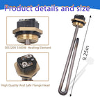 2 Pack Titanium HE 55220 Water Heating Element,for EcoSmart ECO POU6 ECO8 ECO11 Rheem, Eemax, Richmond element for water heater,Electric Tankless Water Heater Element Replacemen,5.5kW 220V or 6kW 240V