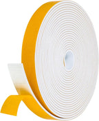 26Feet Weather Stripping Seal (1 Inch X 1/8 Inch) for Door Window, High Density Foam Tape, Soundproofing, Insulation Strip, Door Sealers for Door Frame- White