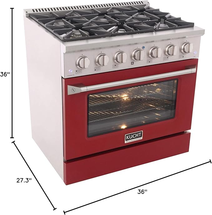 Kucht KNG361/LP-R Gas Range, Red