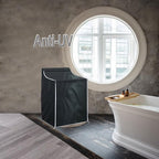 Ericlin 2Pack Washer and Dryer Covers,Top Load Washing Machine Cover Laundry Dryer Protect Cover Dustproof Waterproof Zipper Design for Easy Use Fit for Most Front-loading Machine(W29D28H43in) (Black)