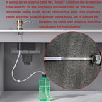 RANDOM Brushed Gold Soap Dispenser for Kitchen Sink,Built in Sink Soap Dispenser with Solid Brass Pump Head Soap Dispenser Extension Tube Kit and 11 Ounce Large PET Liquid Soap Bottle.RD84038BG