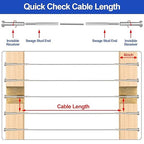 CKE 30 Pack 4"x4" Invisible Cable Railing Kits, T316 Stainless Steel 1/8" Invisible Receiver and Swage Stud End for Deck Cable Railing Hardware Threaded End Fitting for 2x2, 4x4 Wood/Metal Posts, CR31