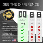 RIO SALTO Modern Metal Matte Black Double Decorator Wall Outlet Cover Light Switch Double Rocker Decora Electrical Decorator Wall Plate Electric Outlet Covers MIDSIZE Receptacle - (2 Gang, 2-Pack)