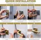 Mega Handles Prime Privacy Door Handle - 2 Pack Interior Reversible Gold Door Handle, Heavy Duty Bed & Bath Door Handles with Privacy Door Lock, Fits All Standard Doors - Satin Brass