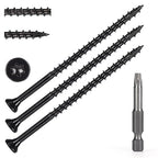 Wood Screws #10 x 3’’, T25 Star Torx Drive Flat Head Deck Screws, Black, 67Pcs (1lb)