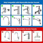 iFealClear 11 PCS Brass Faucet Adapter Kit, Kitchen Sink Aerator Adapters Fit Faucet with Removable Aerators, Male Female Thread Sink Faucet Adapter for Bathroom, Kitchen, Outdoor Garden Faucet, Rvs
