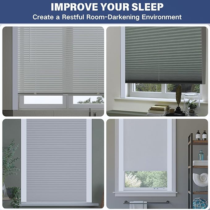 U Channel Blackout PVC Light Blocking Strips for Roller Blinds Light Gap Blockers Window Shades Side Rail Tracks Bedroom Sleep, Side Tracks for Cordless Blackout Shades (White, 58",2Pcs)