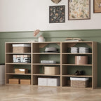 Short Tower Closet Unit, Modular Closet System, Wood Closet System Organizer with Storage for Walk In Closets, Clothing Rack Wardrobe for Hanging Clothes, Bedroom, Wood, 19.5"W