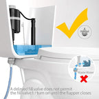 R&T A1350 Quiet Toilet Fill Valve Toilet Universal Tank Parts Replacement, Water Saving Toilet Repair Kit