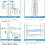 VIPEK V70 Extra Large Clothes Rack Heavy Duty Clothing Rack, Freestanding Wardrobe Metal Closet for Hanging Clothes, Bedroom Organizer and Storage, Max Load 1670lbs, White