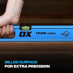 OX Tools Trade Series 4ft Non Magnetic Box Beam Levels - 48 inch Level Aluminum Body Level Hand Tools - Magnified Vials, Shock Absorbing End Cap, Soft Grip Handle Leveler Tool OX-T024212