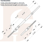 1/8 inch T316 Stainless Steel Adjustable Angle Single-Screw Cable Railing Kit/Hardware for Wood Posts，Marine Grade (10 Pairs)