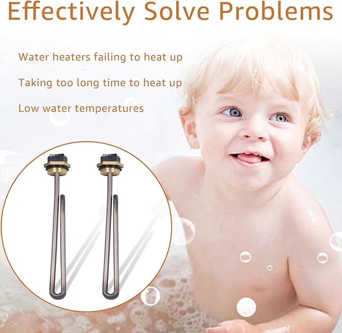 2 Pack HE 55220 Titanium Water Heater Element, Screw in 5.5KW 220V Replacement Part. Compatible with Ecosmart ECO POU 6 ECO 8 ECO 11 Smart Electric Tankless Water Heater Heating Element