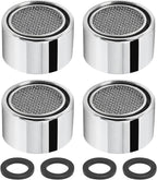 Litoexpe 55/64 Inch Faucet Aerator 4 PCS, Kitchen Sink Aerator Replacement Parts, Sink Faucet Female Thread Faucet Filter with Brass Shell and Gasket for Bathroom