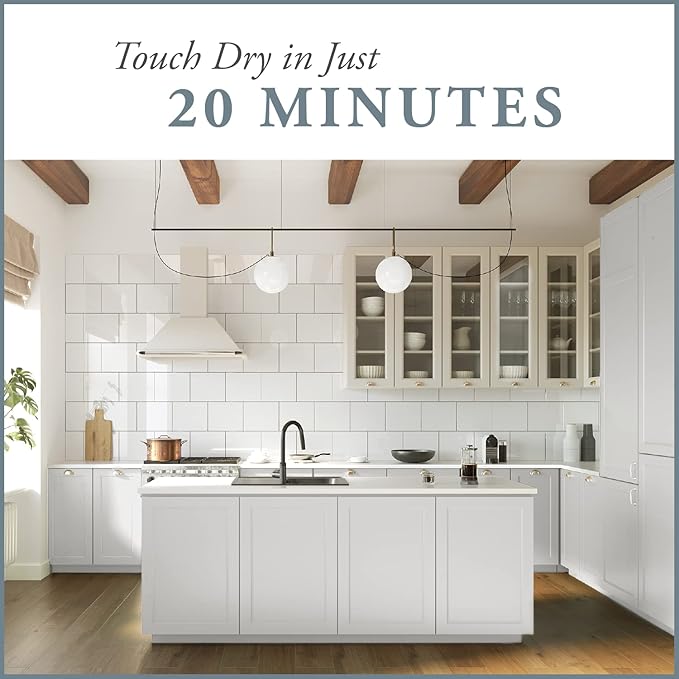 AMY HOWARD AT HOME Chalk-Based One Step Paint for Furniture, Cabinetry, Decor, Finish, and More | No Stripping, Sanding, or Priming | Ultra-Light Base | 16 Ounce | Parisian Gray