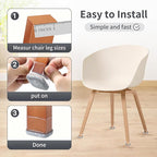 Ezprotekt 24 Pcs Rectangle Black Silicone Chair Leg Floor Protectors Caps, Rectangle Felt Furniture Pads Covers Cups for Desk Chair Table (Fit W :0.6-0.8", L: 0.9-1.3", Grey)