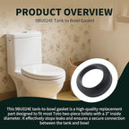 9BU024E Tank to Bowl Gasket Fit for TotoDrake Toilets, Compatible with Most 3" Two-Piece Models, Toilet Tank Gasket Replacement Gasket for Toto ToiletPart, 1 Pc