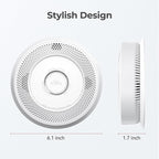 Hardwired Smoke and Carbon Monoxide Detector with Voice Alert,Wired Interconnected Smoke Alarm and Carbon Monoxide Detector Battery Backup,Fire Alarms and CO Detector for Home, 3-Pack