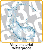 10 Sheets Vinyl House Numbers - 3 inch Waterproof Mailbox Numbers, Self-Adhesive Stickers for Mailbox, Cars, Boats, Windows, Door and Apartments(White, 3 inch)