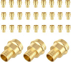 (Pack of 30) Seelink 1/2"Press x 1/2"Pex Crimp Coupling Brass Adapter, Press Fittings For Copper and Pex Pipe Connection(PEX1807344-30Pack)
