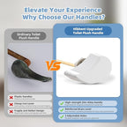 Hibbent 2 Pack Toilet Handle Replacement Compatible with TOTOTHU004-CP Trip Lvr for ST701, CST854, Side Mount Toilet Flush Handle, Tank Flush Lever, White