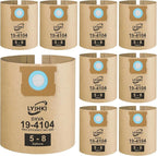 9 Pack DXVA19-4104 Vacuum Bags for DEWALT 5 to 8 Gallon Wet/Dry Vacuum, Disposable Shop Vac Bags, Dust Collection Bag Replacement